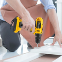 شنطة مفكات كهربائية لاسلكية 34 قطعة مع بطارتين 24 فولت + شاحن سريع