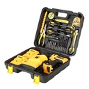 شنطة مفكات كهربائية لاسلكية 34 قطعة مع بطارتين 24 فولت + شاحن سريع