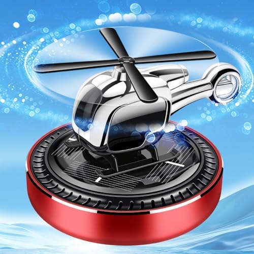 فواحة سيارة علي شكل طيارة مروحية تعمل بالطاقة الشمسية تثبت علي تابلوه السيارة