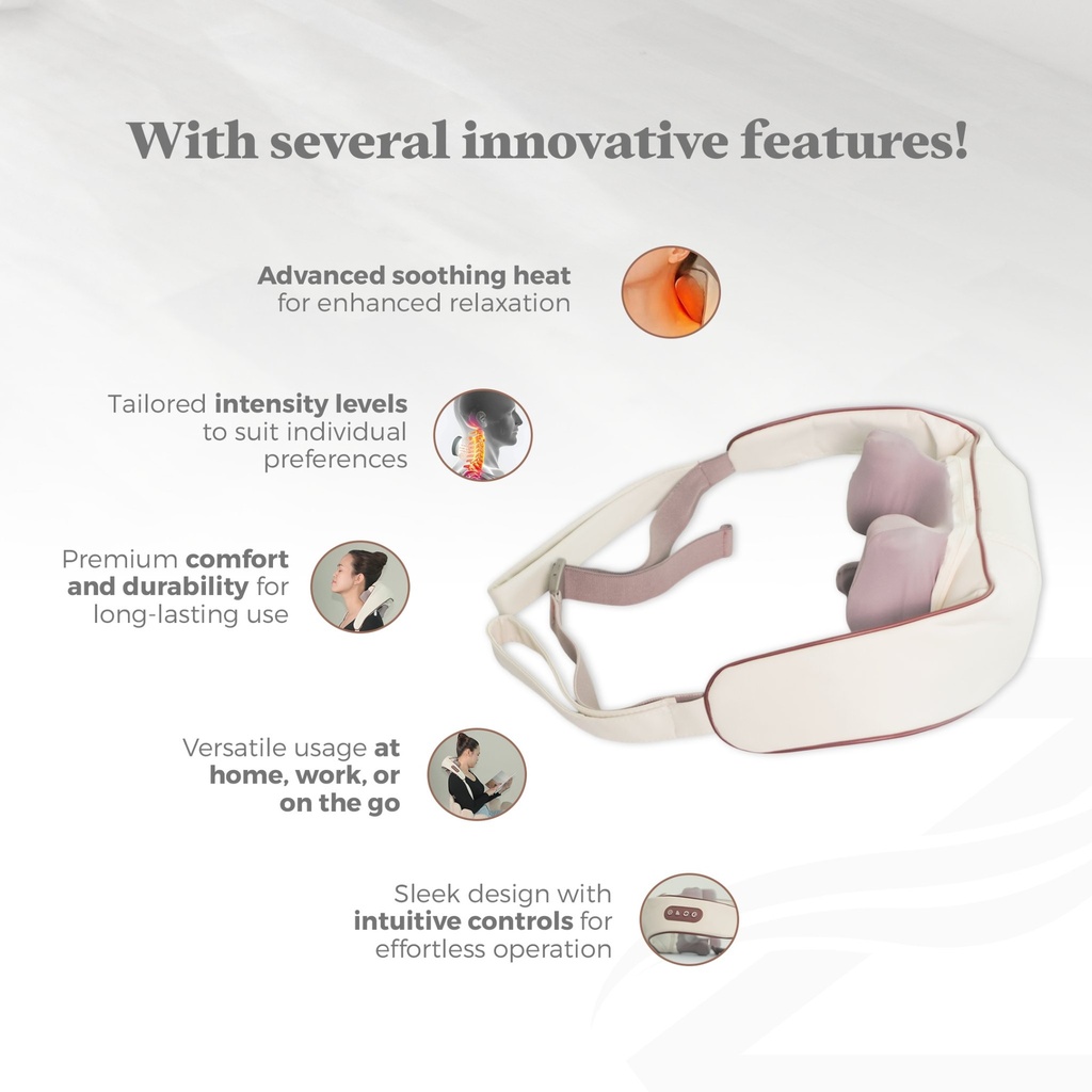 جهاز تدليك الكتف والرقبة مع وضع التسخين - بطارية 2000 مل أمبير _  10وات