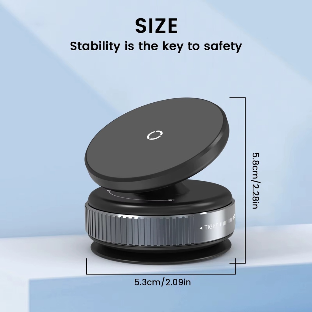 حامل موبايل دوار 360 درجة مزود بقاعدة شفط للتثبيت علي تابلوه السيارة