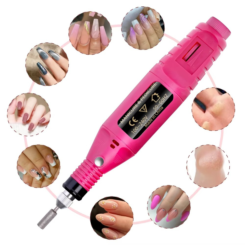 قلم العناية بالأظافر 6 في 1 للبرد والتحديد والتلميع وإزالة الجلد الميت في المنزل بسهولة