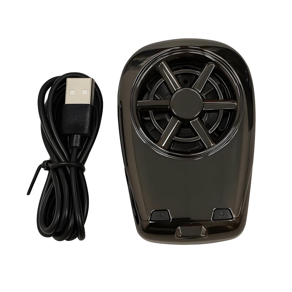 مروحة لاسلكية لتبريد الهاتف اثناء اللعب  مزودة بإضاءة ار جي بي  مع 3 مستويات للتبريد