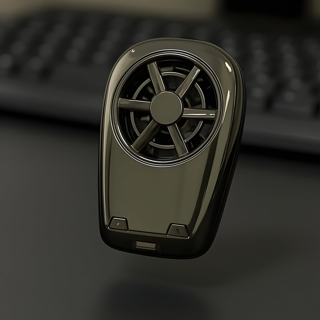 مروحة لاسلكية لتبريد الهاتف اثناء اللعب  مزودة بإضاءة ار جي بي  مع 3 مستويات للتبريد