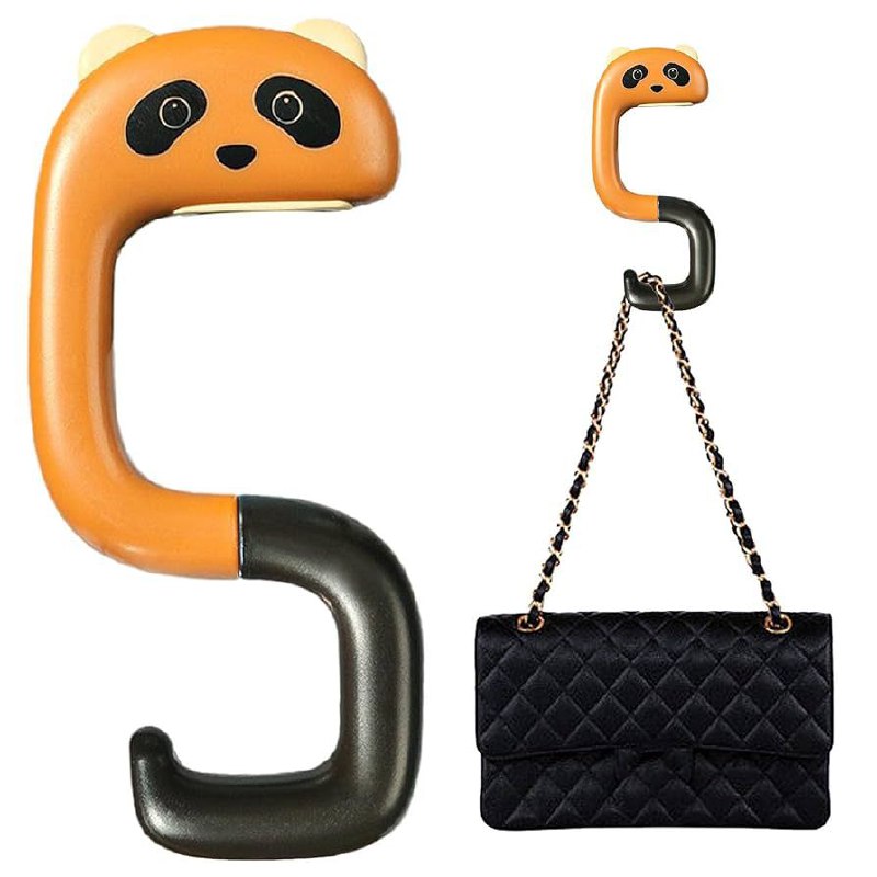 هوك لتعليق الشنط على المكتب قابل للطي على شكل باندا