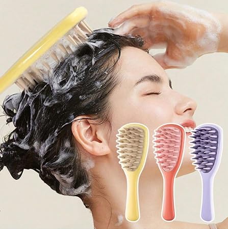 فرشاة سيليكون لتنظيف وتدليك الشعر بعمق