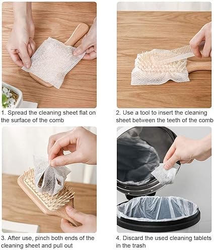 مناديل لإزالة الشعر المتساقط من الفرشة