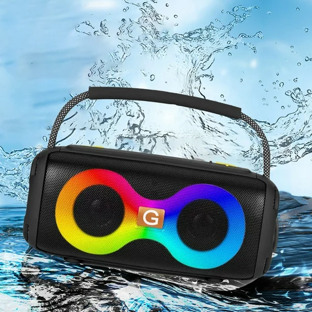 سبيكر مكبر للصوت لاسلكي  بالوان ار جي بي  - بطارية 4000 ملي امبير
