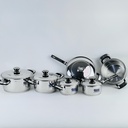 طقم حلل استانلس ستيل للطهي 22 قطعة