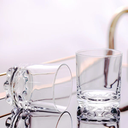 طقم كوبايات 6 قطع زجاج شفاف لتقديم المشروبات