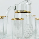 طقم  شربات زجاج 7 قطع لتقديم العصائر والمشروبات