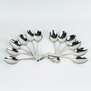 طقم معالق استانليس ستيل 12 قطعة باللون الفضي