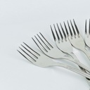 طقم شوك استانليس ستيل للعشاء 12 قطعة باللون الفضي