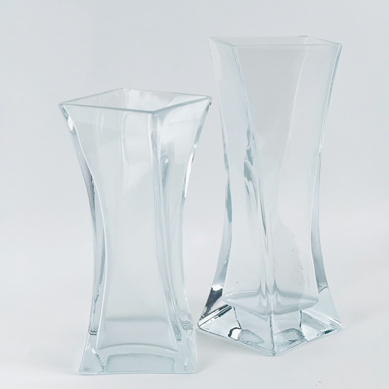 فازة زجاج شفاف مقاس 25 * 12 سم لترتيب الزهور وتغير الديكور
