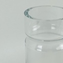 فازة زجاج شفاف لتجديد ديكور البيت مقاس 14 * 30 سم