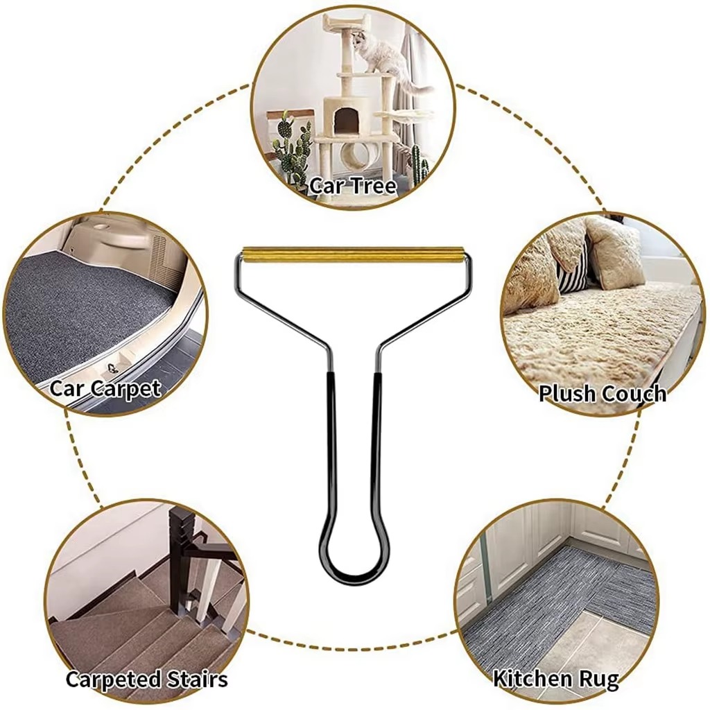 لمامة يدوية لإزالة شعر الحيوانات والوبر من الملابس والمفروشات