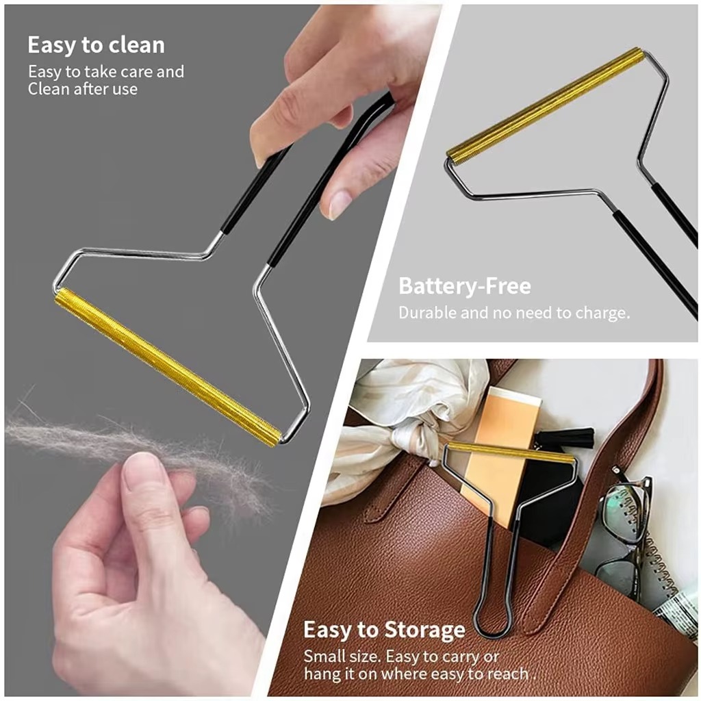 لمامة يدوية لإزالة شعر الحيوانات والوبر من الملابس والمفروشات