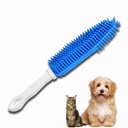 فرشة سيليكون لإزالة شعر الحيوانات الأليفة مع مقبض مريح لسهولة الاستخدام