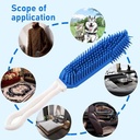 فرشة سيليكون لإزالة شعر الحيوانات الأليفة مع مقبض مريح لسهولة الاستخدام