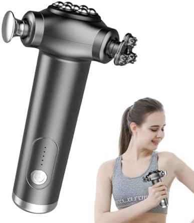 مسدس مساج مزدوج ب 3 رؤوس مختلفة + 5مستويات لتخفيف واسترخاء عضلات الجسم