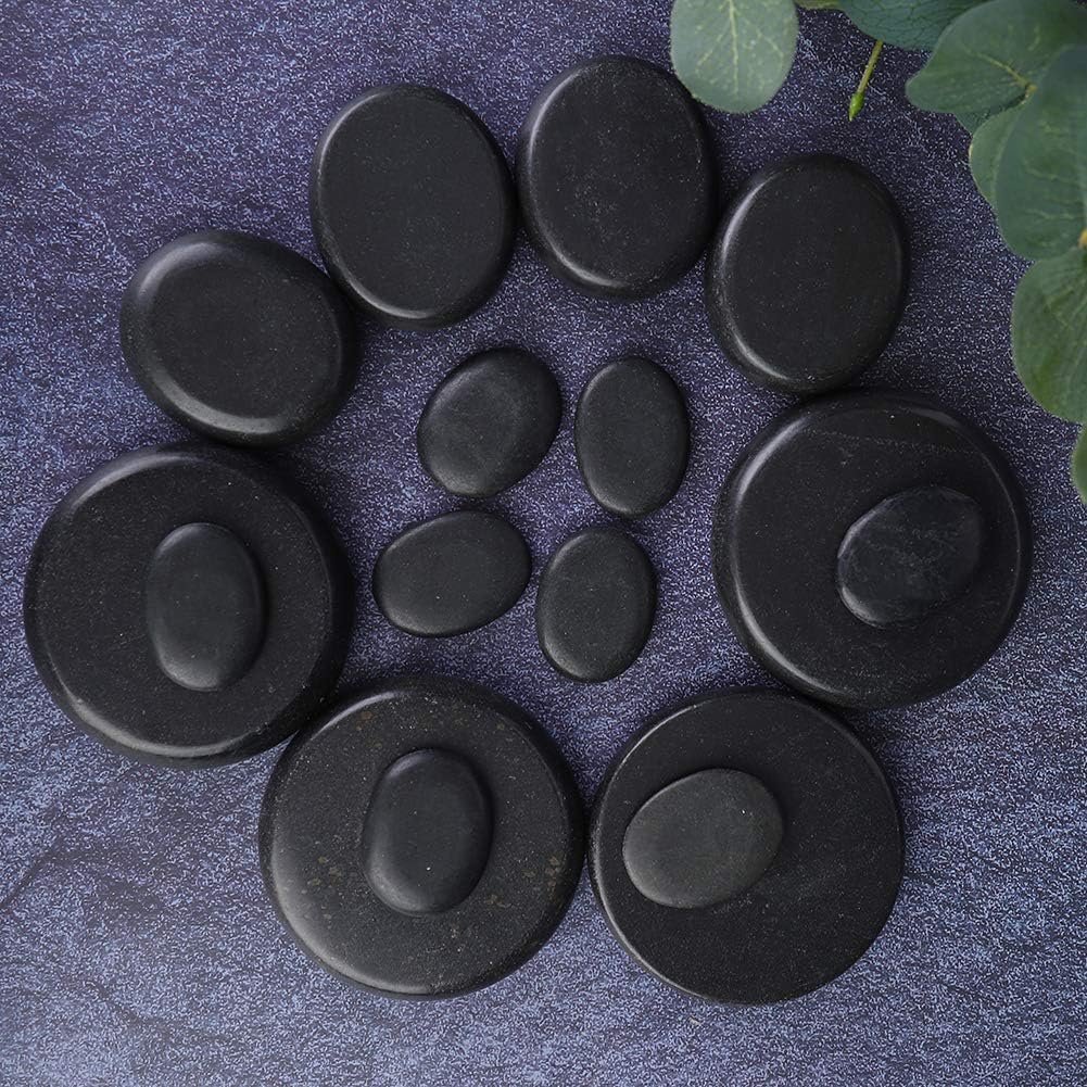 احجار حرارية للعلاج بالتدليك للاسترخاء - 16 قطعة