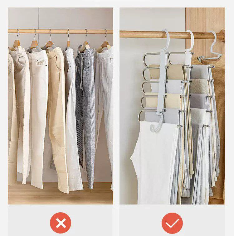 شماعة بنطلون معدنية لتوفير مساحة الدولاب