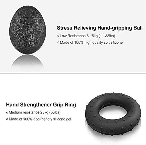 مجموعة تمارين قبضة اليد 5 في 1 لتقوية الساعد والأصابع والمعصم