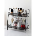 ستاند 2 سلة لتنظيم أدوات المطبخ والحمام من المعدن