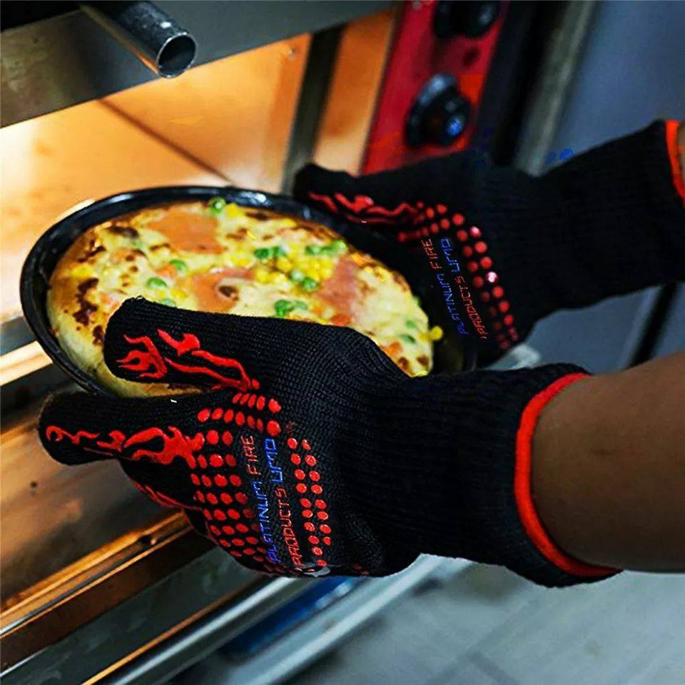 يد جوانتي عازل للحرارة للفرن والطبخ والشوي