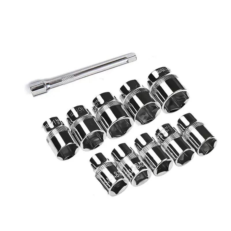 طقم مفاتيح ربط مع سقاطة ب 10 رؤوس قابلة للتبديل