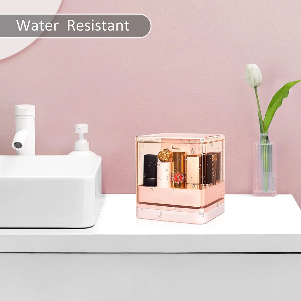 صندوق منظم للميكاب 12 خانة شفاف يفتح بالضغط