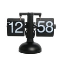 ساعة مكتب رقمية قلابة بتصميم كلاسيكي عتيق تعمل بالبطارية