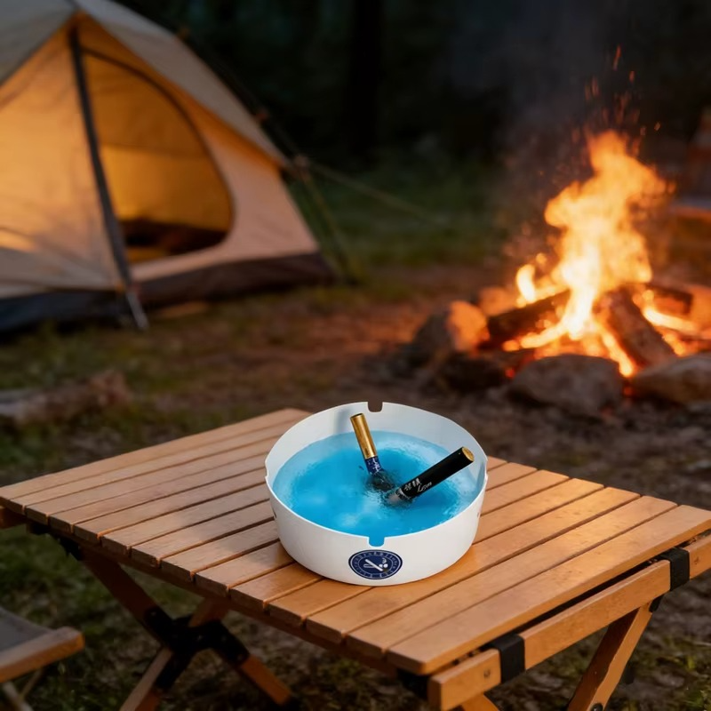 طفاية سجائر مزدة بجل لامتصاص الرماد وإزالة الروائح للاستخدام مرة واحدة 25 قطعة