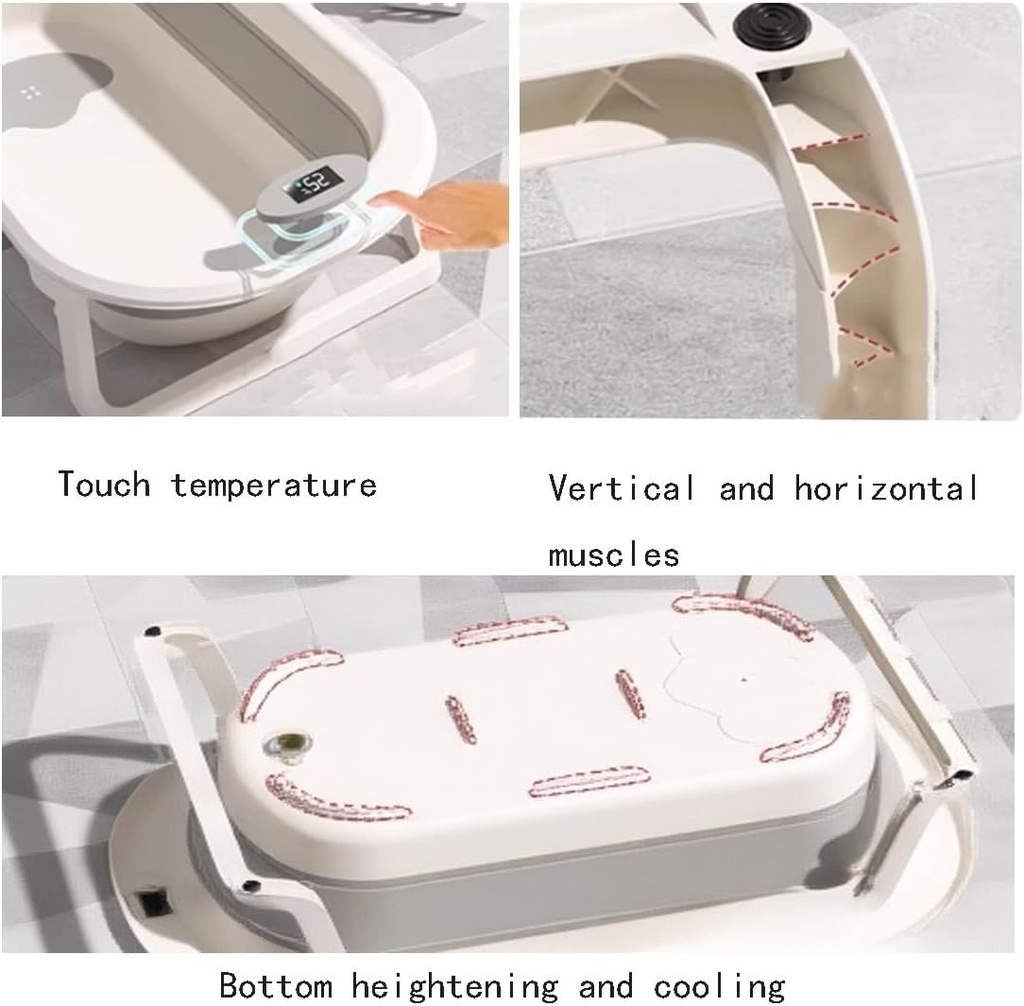 بانيو استحمام للاطفال قابل للطي مع شاشة تاتش لعرض درجة الحرارة