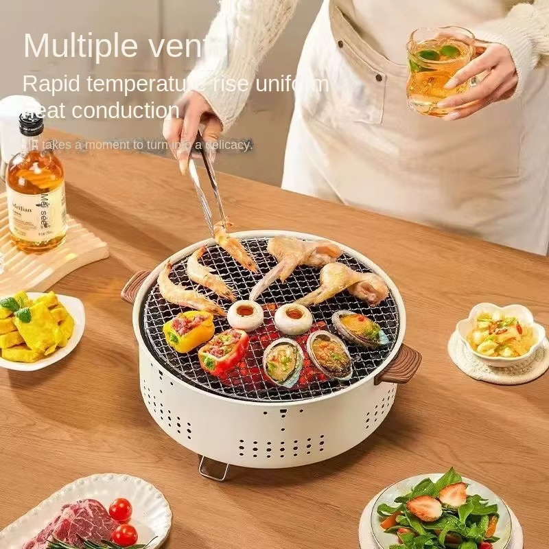 شواية فحم محمولة متعددة الاستخدامات مناسبة للسفر والتخييم