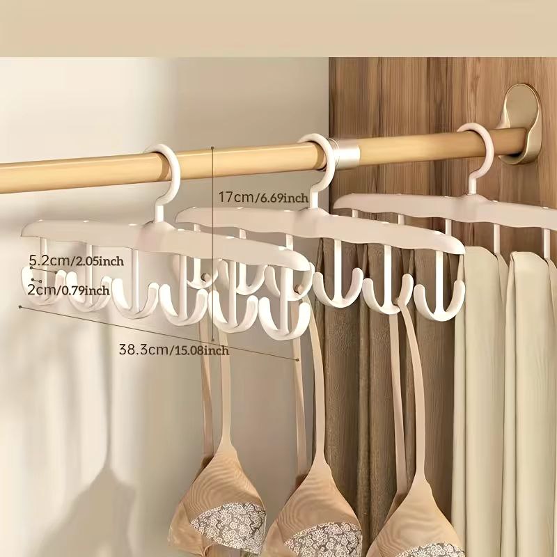 شماعة دولاب ب 6 هوك لتعليق الملابس الخفيفة والنشط والأحزمة