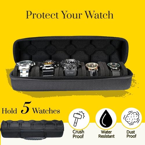 منظم ساعات محمول بـ 5 خانات قابلة للفصل للسفر والتخزين