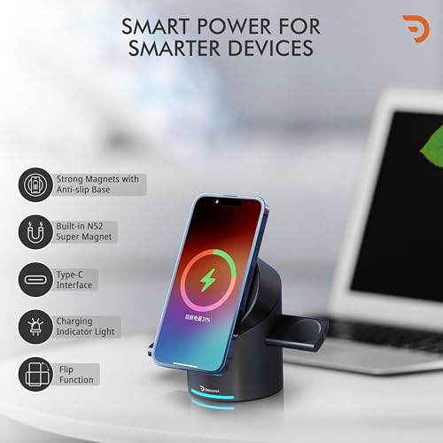 شاحن وايرليس ماجنتيك تاتش  3 * 1 للموبايل والايربودز وسمارت واتش