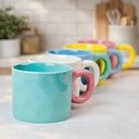 مج بورسلين بتصميم مموج ويد دائرية مناسب لشرب النسكافية والاتيه 350 ملي