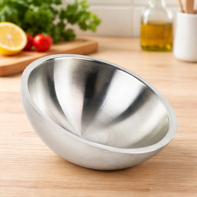 بولة ستانليس ستيل للحلوي والفواكه مقاس 23 سم