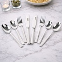 طقم معالق وشوك وسكاكين استانليس ستيل  24 قطعة باللون الفضي