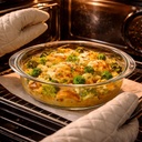 حلة بايركس بغطاء مقاس 2.0 لتر بتصميم دائري الشكل