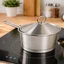 كسرولة استانلس ستيل تركي مع غطاء ويد للحمل مقاس 16 سم 1.25 لتر