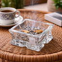 طفاية سجائر زجاج كريستالي مناسبة للمنزل والمكتب