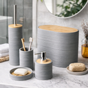 طقم حمام مودرن 6 قطع متكامل لتنظيم وترتيب الحمام