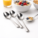 طقم معالق شاي استانلس ستيل تركي 12 قطعة باللون الفضي