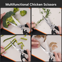 مقص مطبخ بسوسته و مفتاح امان لتقطيع الفراخ والخضروات متعدد الاستخدامات