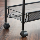 عربة تخزين ومنظم 4 أدوار بعجلات لسهولة الحركة لتنظيم أدوات المطبخ والحمام