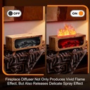 فواحة مضيئة علي شكل دفاية ثري دي بخزان 150 ملي لتعطير المنزل بريموت للتحكم