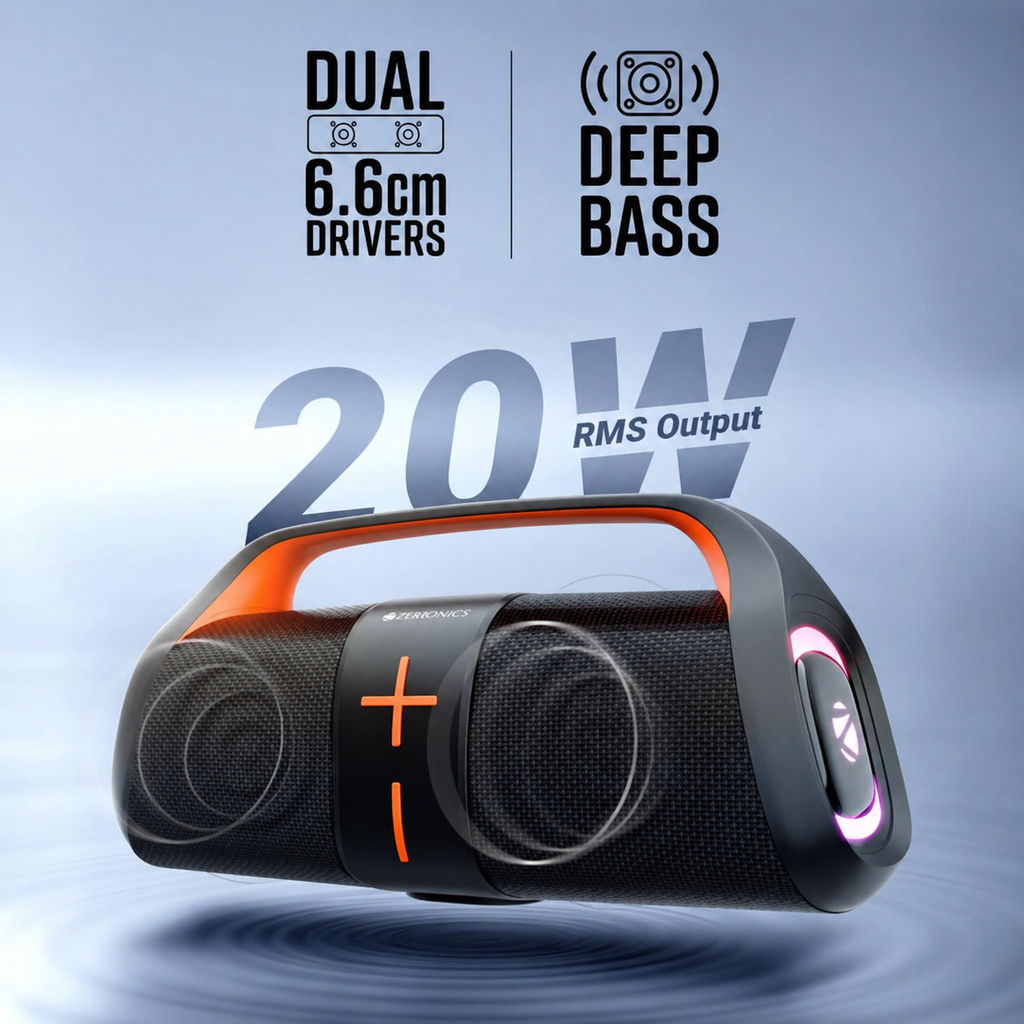 سبيكر لاسلكي مكبر للصوت مع إضاءة أر جي بي  بقوة 20 وات بطارية 3600 ملي امبير